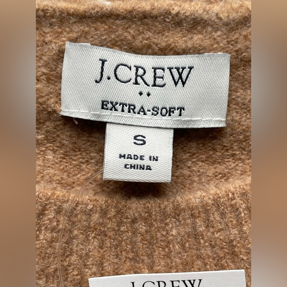 J.Crew jcrew Stripe Sweater Plaid Cape Scarf Wrap fringe SMALL Womens NEW shirt - Picture 7 of 13